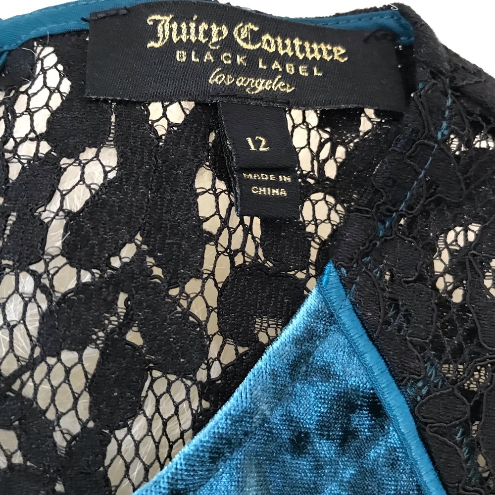 Juicy Couture Black Label Velour Lace-Back Dress - Picture 6 of 8